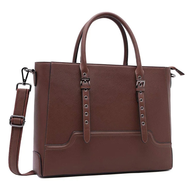 Ladies Work Tote Bag 15.6 inch , Multi-Pocket Woman Laptop Bag With Professional Padded Compartment