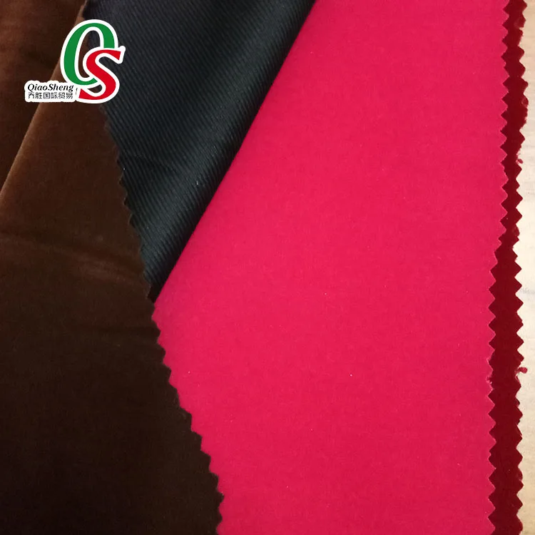 Manufacturer  nylon velvet/polyester tricot flock fabric for bags shoes jewellerypouch