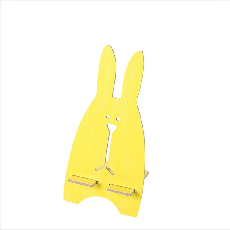 
Amazon hot selling Cute cartoon rabbit wooden holder cell phone bracket lazy phone holder mobile phone holder 
