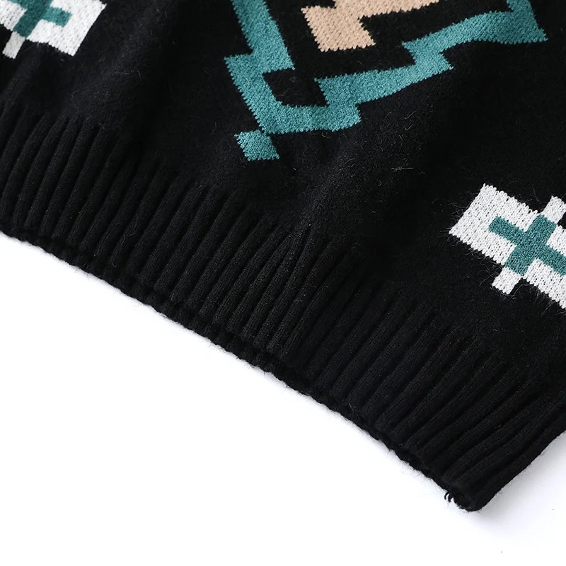 Unisex knitted Christmas Sweater Custom Jacquard round neck Sweater