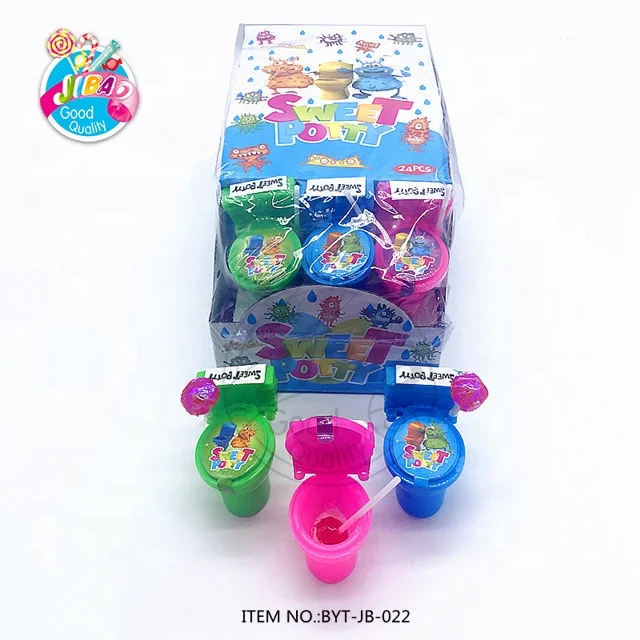 Novelty Toilet Toy Packing Sour  Powder Candy With Sweet Lollipop Candy