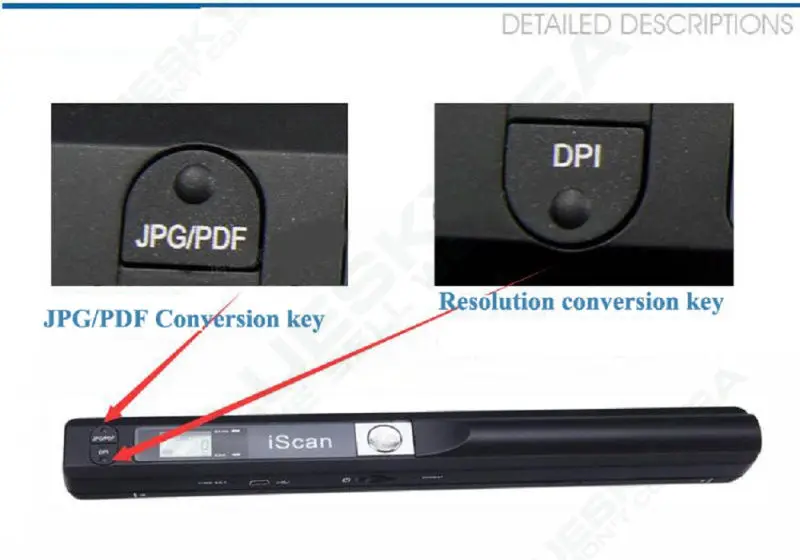 
Scan Mini Handy A4 Portable Handheld Scanner 900 dpi 