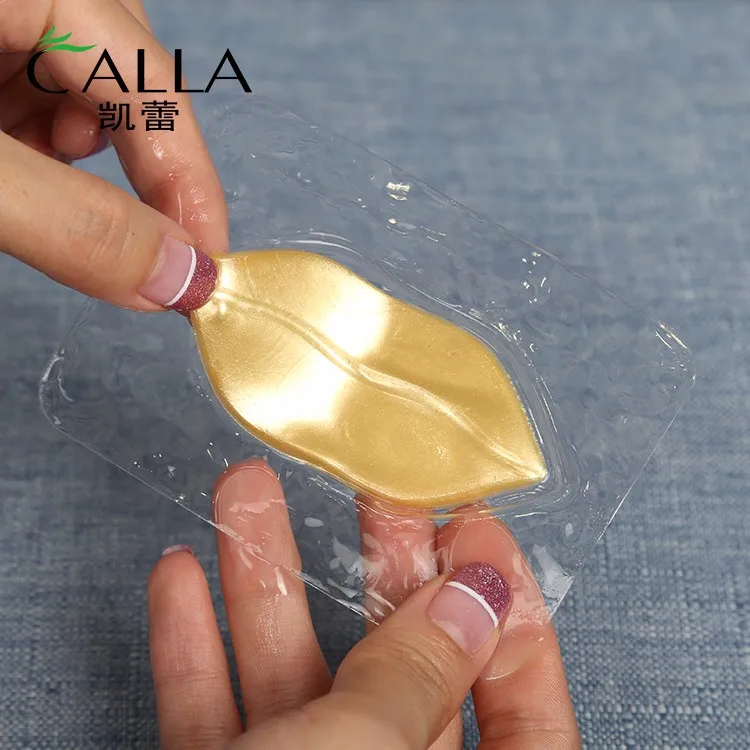  Увлажняющая питательная Корейская маска для губ 24k nano pure gold с коллагеном от
