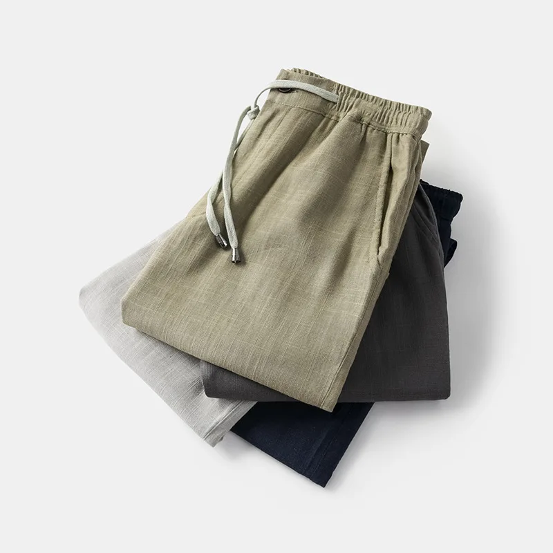 
Ready To Ship Soft Breathable Quick Dry Men Linen Pants 