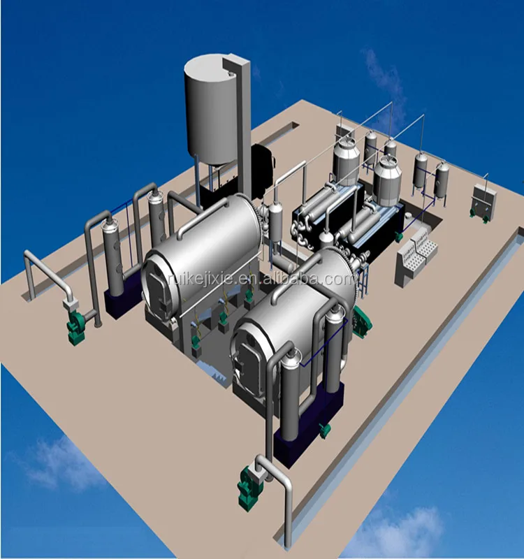 Semi-continuous 10Tons/day plastic to oil process machine in good quality
