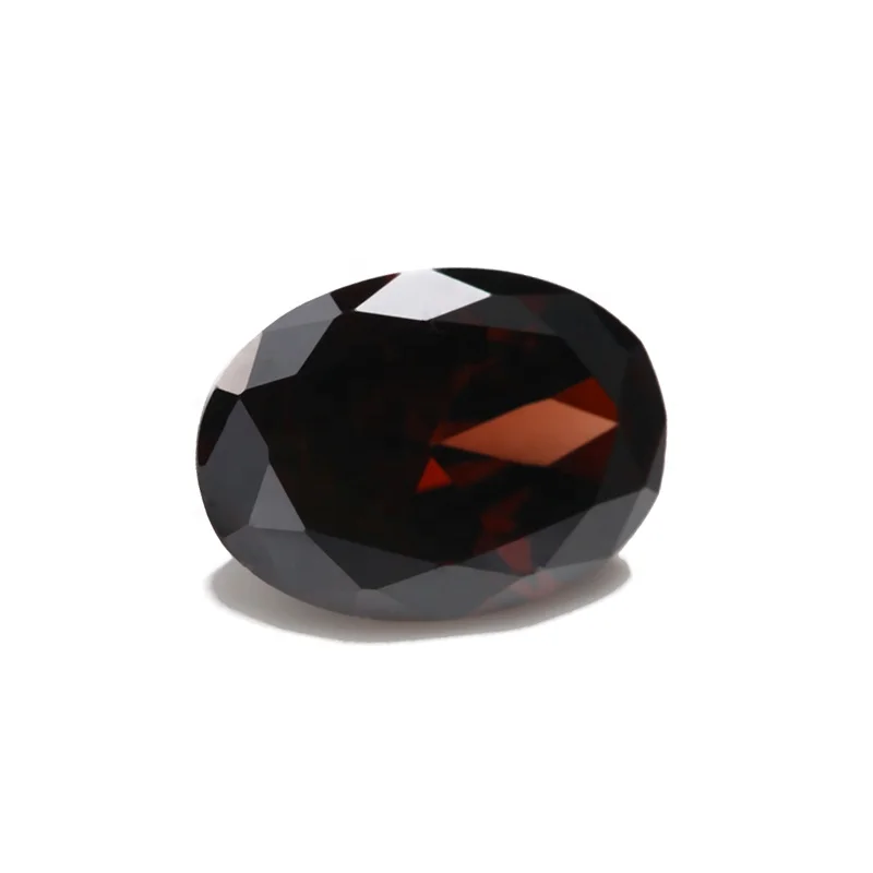 Thriving Gems Synthetic Loose Coffee Oval Cubic Zirconia Stone for Rings