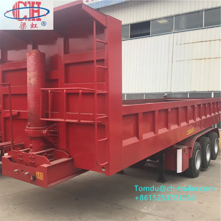 Lianghong  clinker and gravel transport Dumper trailer Rear Tipper Dump semi truck trailer