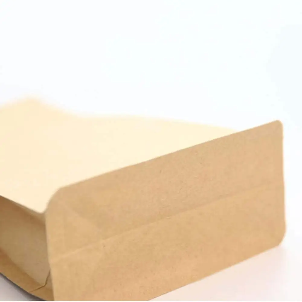 Wholesale Self Standing Kraft Paper Zip Lock Moisture Proof Tea Packaging Bag Pouch