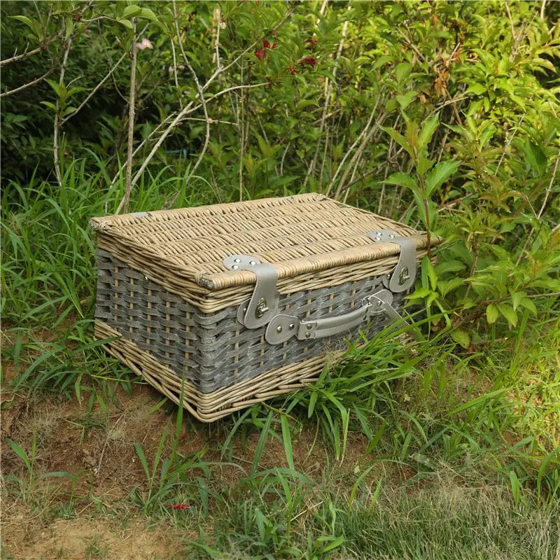 Hot Sales Decorative Food Wicker Picnic Basket for Baby Carton Multifunction Storage Baskets Handmade Weaving