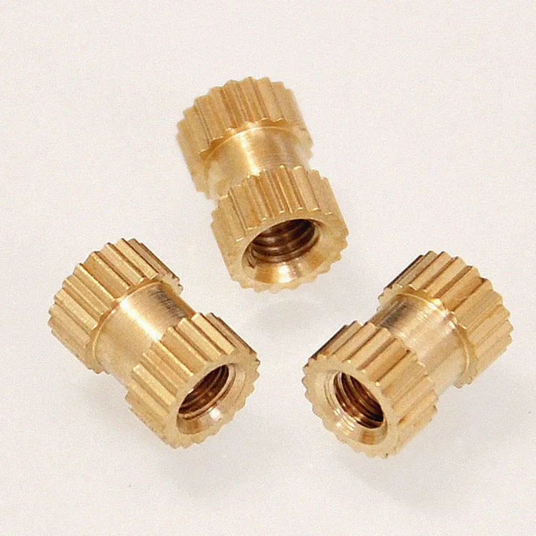 Threaded insert knurled brass  nuts for plastic injection