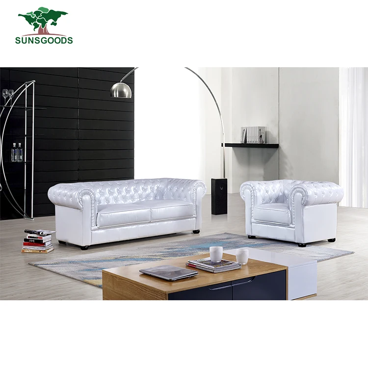Лучшие продажи мебель для гостиной, наборы современный кожаный белый, натуральная кожа Большой Диван белый