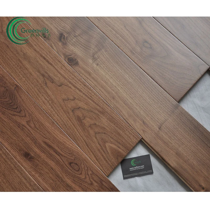
High quality multi layer walnut parquet engineered solid wood flooring natural color walnut floating floor 