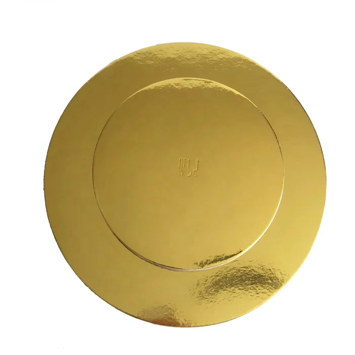
Golden square shape scalloped cake Boards foil paper with handle 