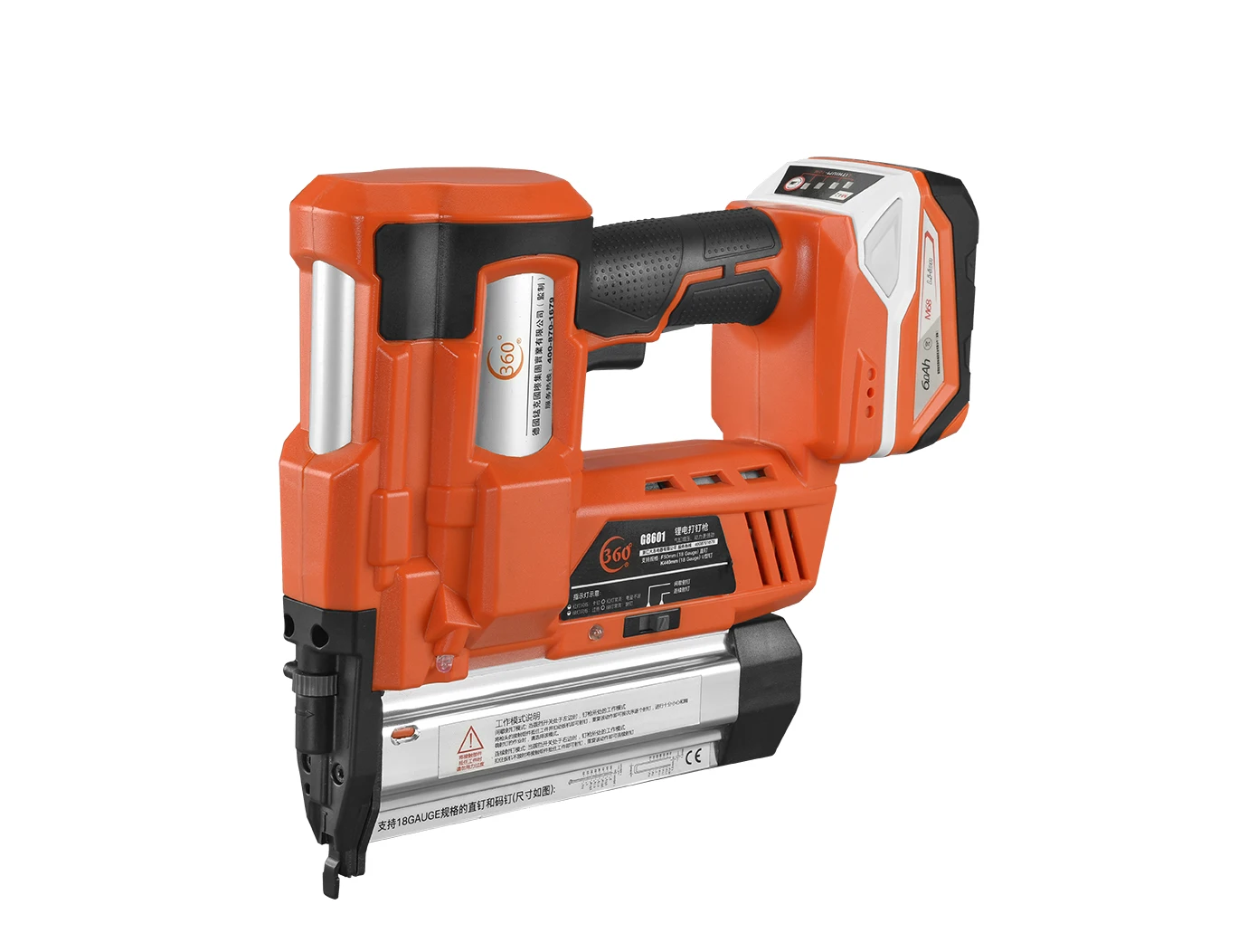 High Quality 8601 20v Air-strike 18 Cordless Nailer Gun Lithium-ion Battery Power