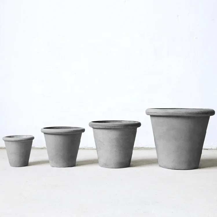 Fiberclay Fiber Cement Round Clay Pots