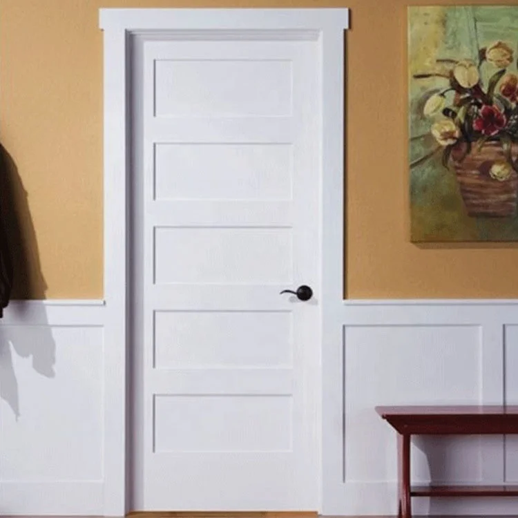 white prehung paint   indoor wooden door