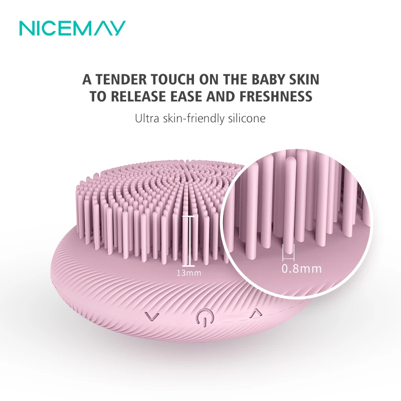 New Baby Product Waterproof IPX7 Electric Baby Bath Silicone Brush