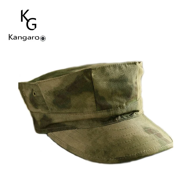 Custom 65% polyester 35% cotton fabric genuine camouflage pattern octagonal military cap