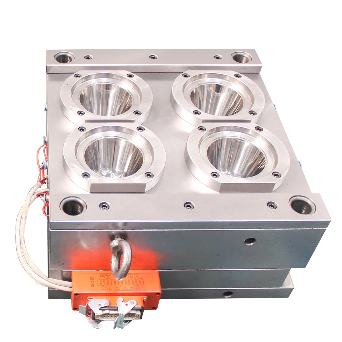 
4 cavity 120mm neck needle valve gate shut off hot runner big wide mouth clear pet honey jar preform mould 