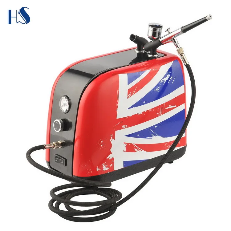 HS-386K mini airbrush compressor kits airbrush skin care