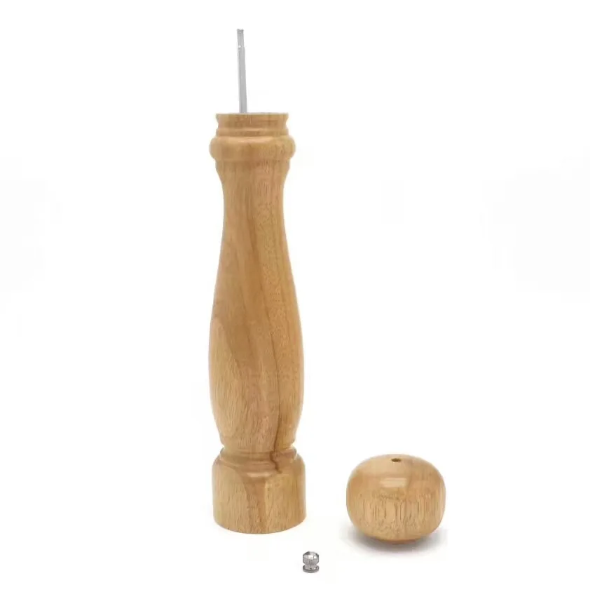 
6 Inch High Quality Wholesale Manual Original Wood Salt And Pepper Mill Grinder Set 