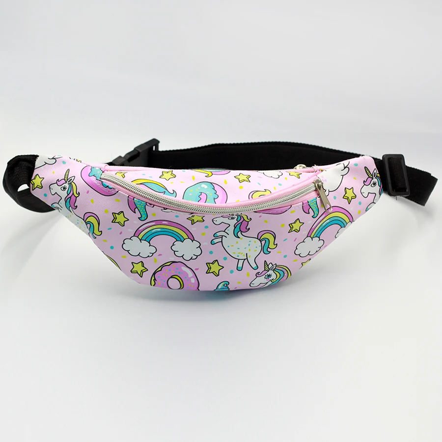 2019 Fashion Unicorn Waist Bag Sublimation Kids Fanny Pack Custom Pattern