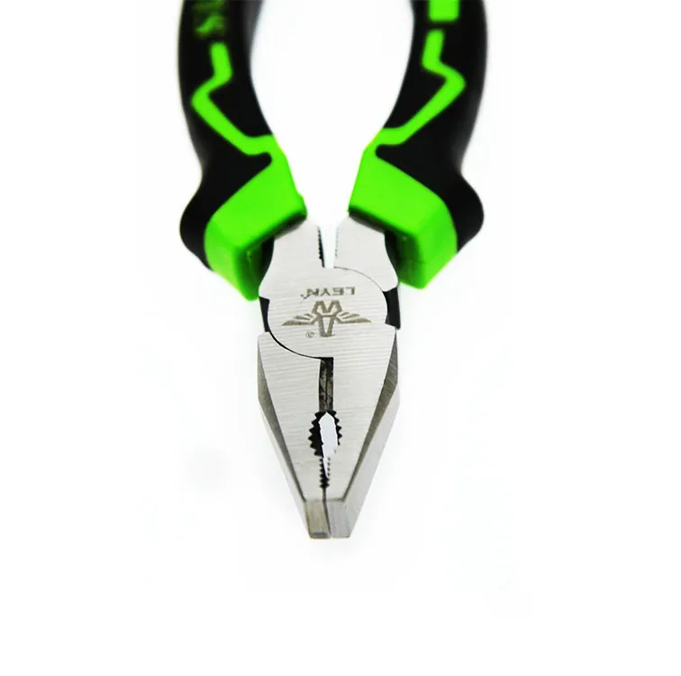 8 inch universal nickel plated alicate combination pliers  with plastic handle