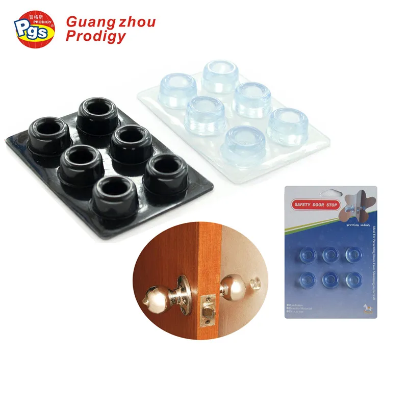 Transparent adhesive wall door stopper anti slam bumper