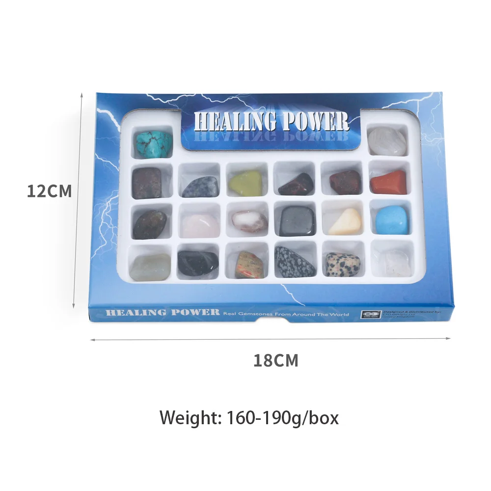 Yase 20 шт./кор. исцеления подарок камень набор питания природным драгоценным камнем натуральный польский коллекцией полудрагоценным игрушки для