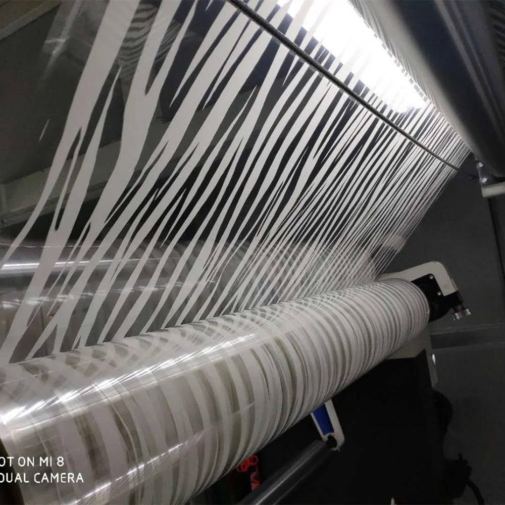 White Zebra-Stripe self adhesive interior decorative window glass films