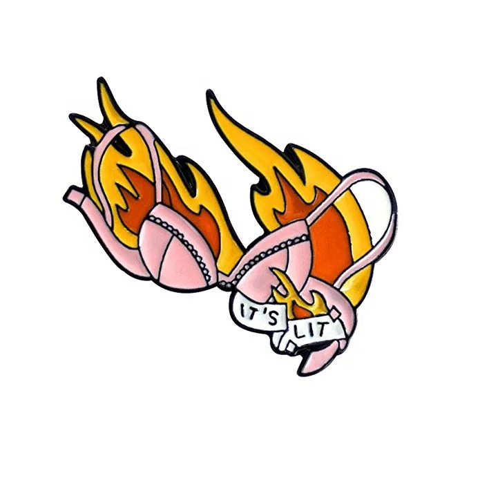 
Nickel plated hard enamel lapel pins with zinc alloy and crystal 