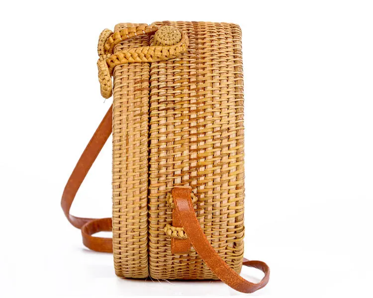 Popular Products 2019 Shoulder Round Women Beach Bag Rattan Bag Straw