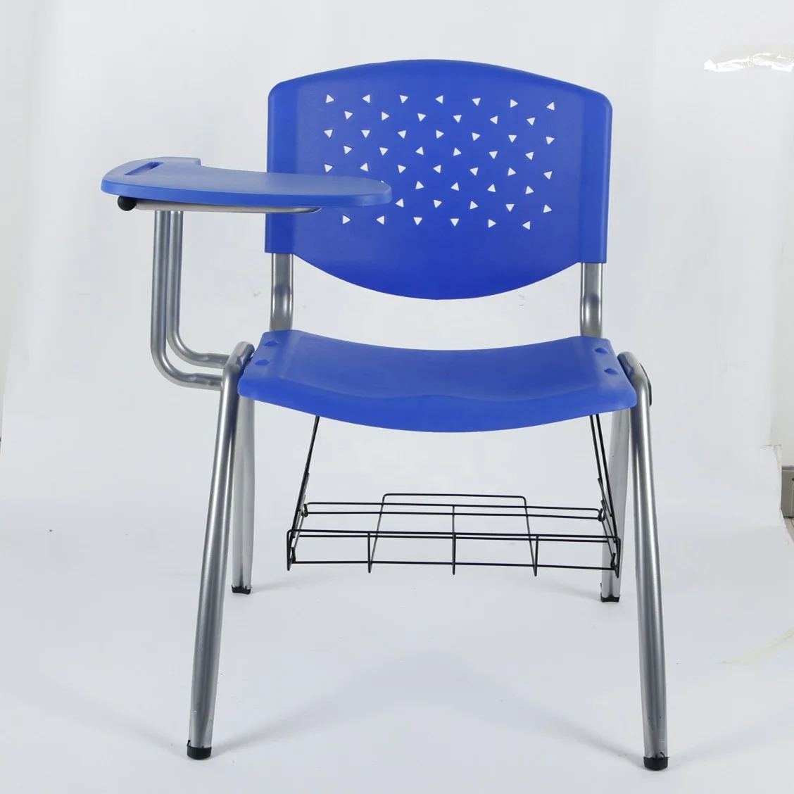 
Plastic college student school chairs with writing tablet and School furniture metal meeting chair with writing pad 
