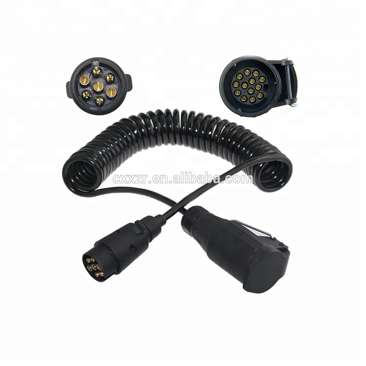 Кабель витая пара экранированная/7 контактный прицеп спиральный кабель/12 В штекер кабеля трейлер