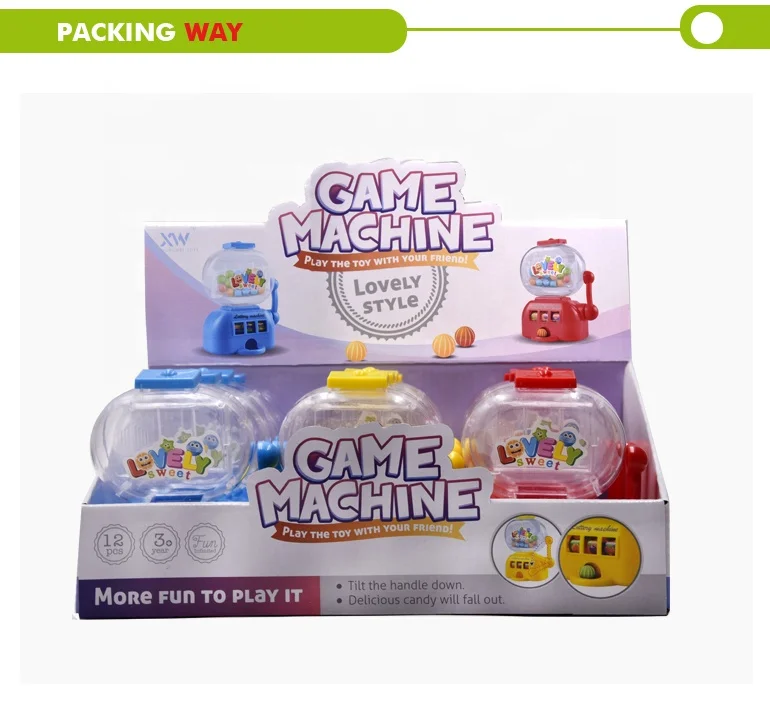 pressed sweet machine toy candy grabber toy with hand shake