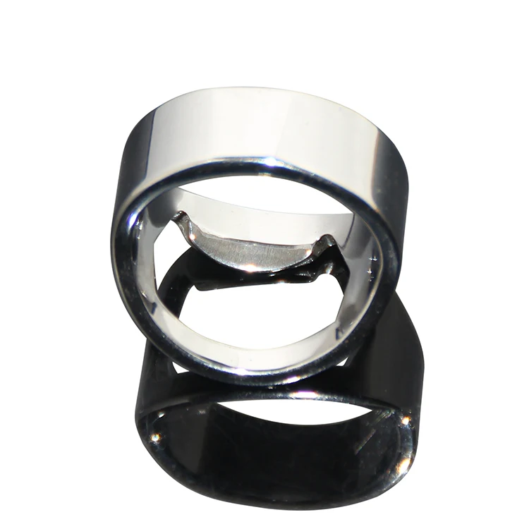 
Wholesale Finger Beer Opener Stainless Steel Metal Ring Bottle Opener 