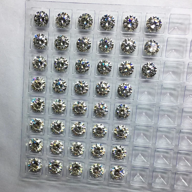 fire star heat resistance 1ct moissnaite precious stones for sale