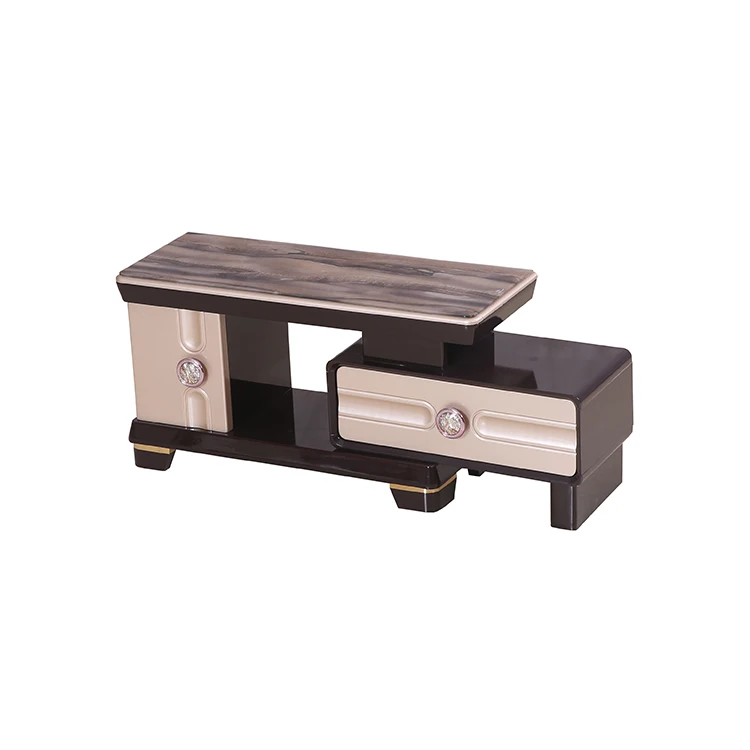 
popular hotel room live room furniture modern led center tempered glass tv stand design table 