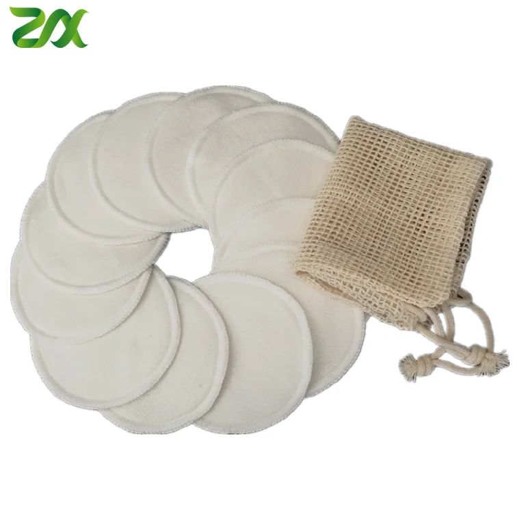 2019Newest 3 Layers 70%Bamboo 30% Cotton Reusable Makeup Remover Pads Washable  Make up Remover Pad