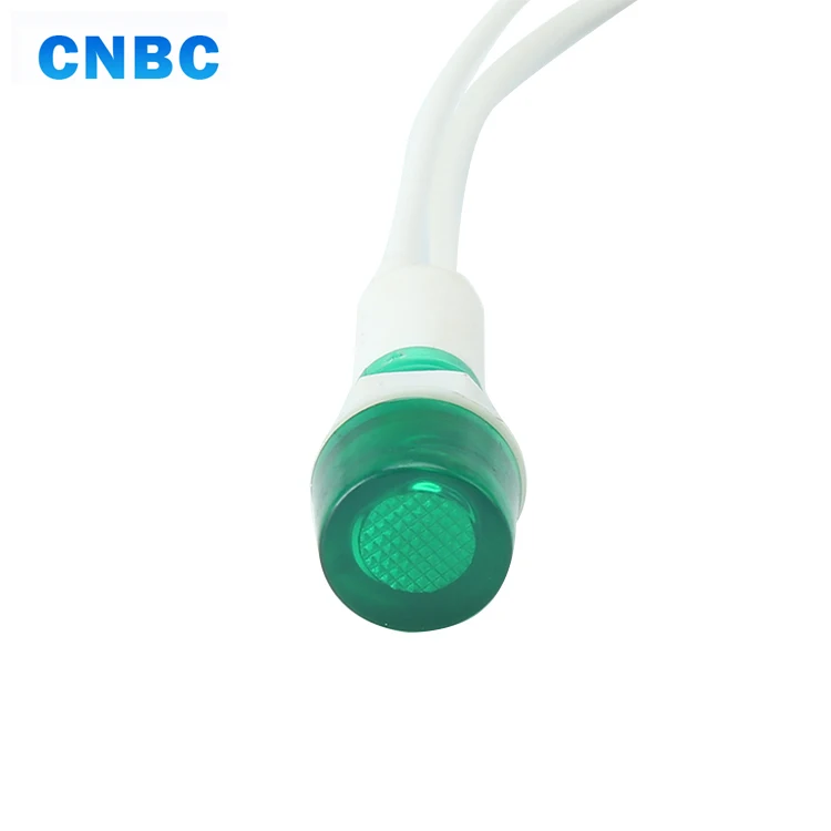 CNBC 10mm diameter red yellow green  plastic 110v 220v 24v 12v led indicator light  for chicken equitment