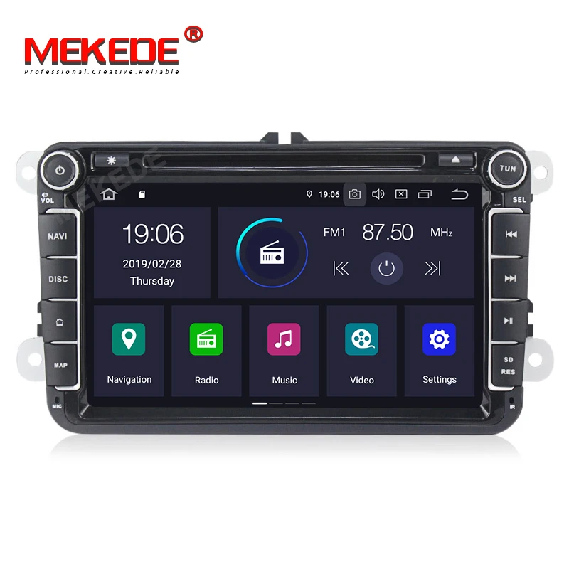 Mekede PX30 Android 9 0 DSP + IPS Автомобильный GPS плеер для VW GOLF DVD PASSAT B6 B5 JETTA POLO CC TIGUAN OCTAVIA с 2 16G