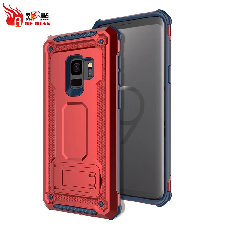 Wholesale price with mobile phone case 2 in 1 pcs. TPU for Samsung galaxy S9 S9plus shockproof phone cover