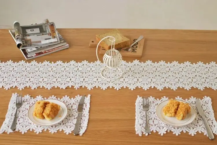 Белая скатерть с вышивкой, свадебное украшение для дома, кружевная фетровая скатерть