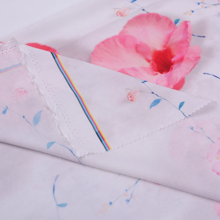 Factory price custom design digital print floral plain satin 100% rayon woven fabric for clothing