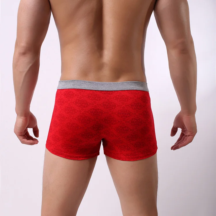 High Quality Custom colors Cheap breathable 100% cotton boxer briefs bamboo men underwear
