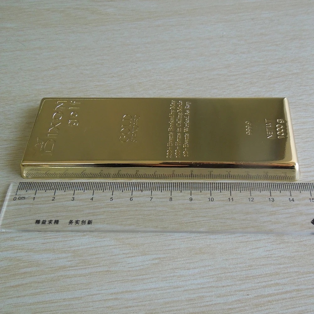 
500g 999.9 gold bar metal paper weight 150x55x10mm 