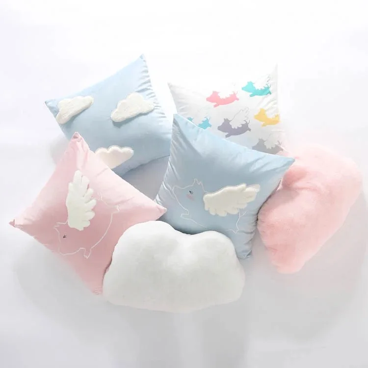 Pink INS cute handmade sofa pillow case  for Bed Couch Sofa