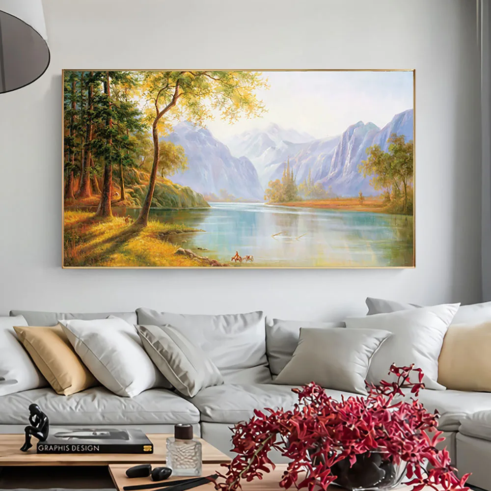 Realistic handpainted sample oil paintings granite landscape natural