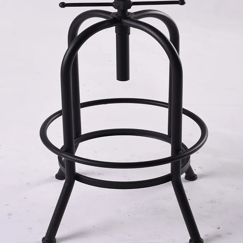 Unique Vintage Reclaimed Wooden Seat Toledo Industrial Bar Stools