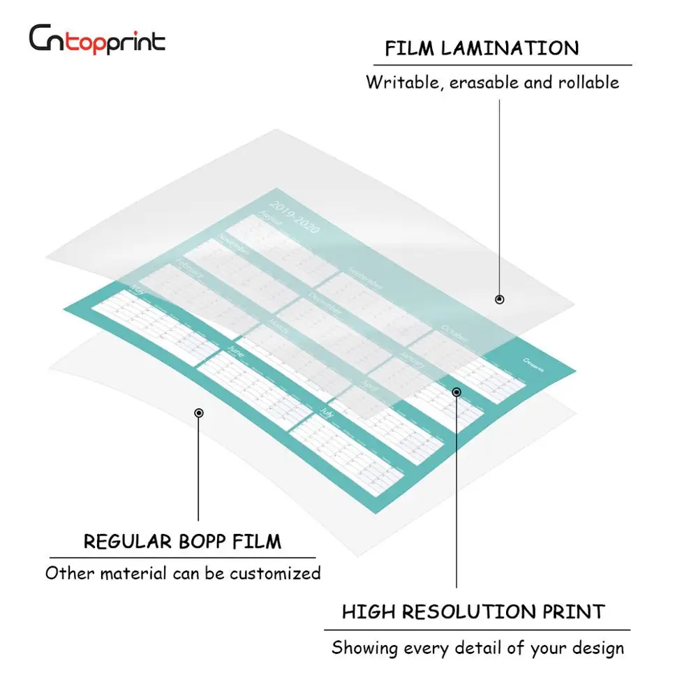 Большой Настенный календарь на заказ, глянцевый ламинированный настенный календарь